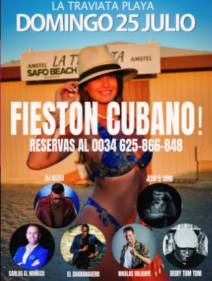 fiesta de salsa en la traviata playa con Deiby Tum Tum